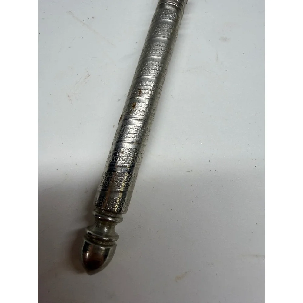 Vintage HMQ Silver Tone Metal Spring Loaded Nutcracker Textured Grip Handles